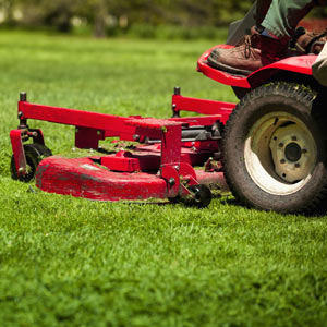 red lawnmower